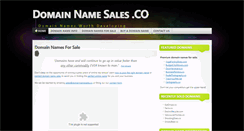 Desktop Screenshot of domainnamesales.co